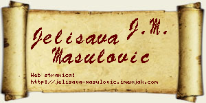Jelisava Mašulović vizit kartica